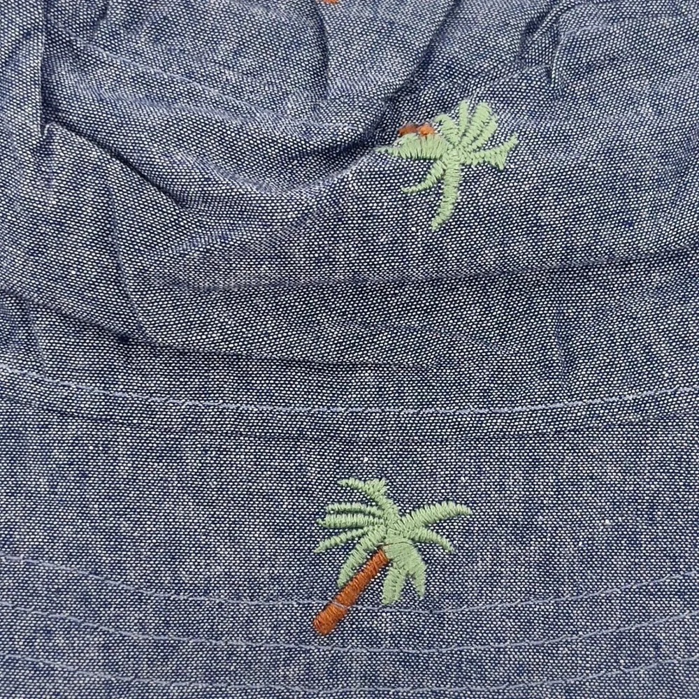NEW Tommy Bahama Kids Blue‎ Palm Tree Print Bucket Hat